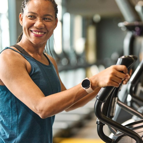 a person working out in a gym