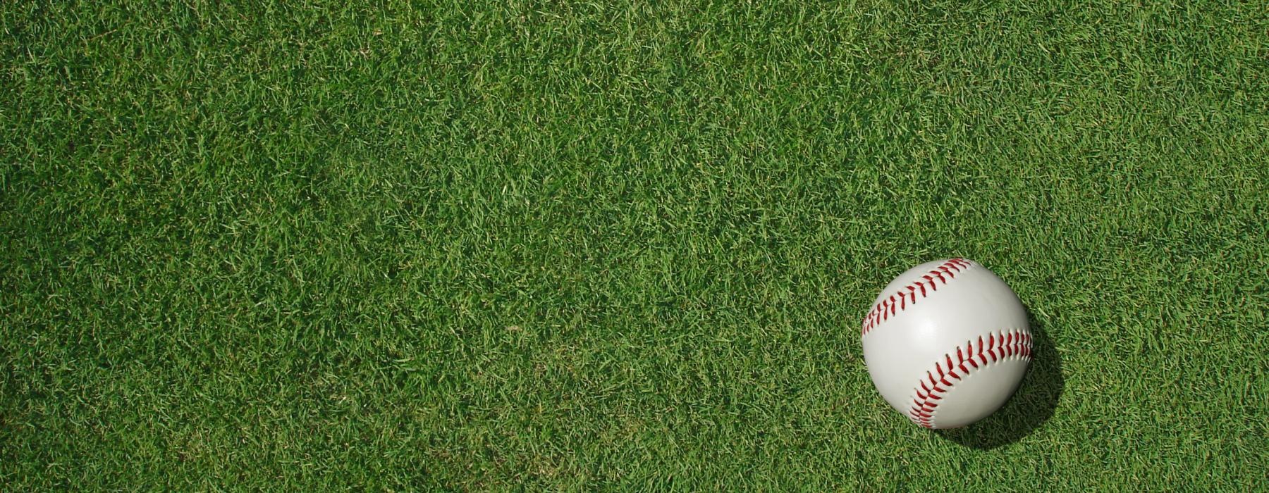 a white and red ball on a green field