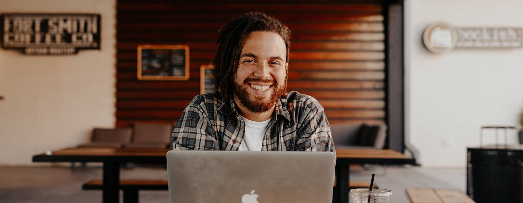 man working on a laptop